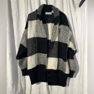 J.J Browne Black and White Plaid Women's Blazer